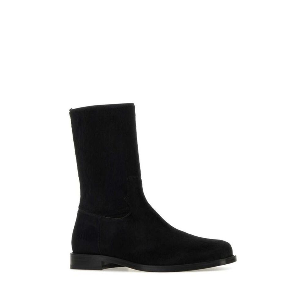 DRIES VAN NOTEN Men's Furry Flat Boots Men BLACK
